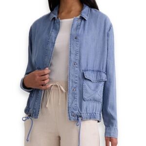Time And Tru Chambray Utility Jacket Size Small